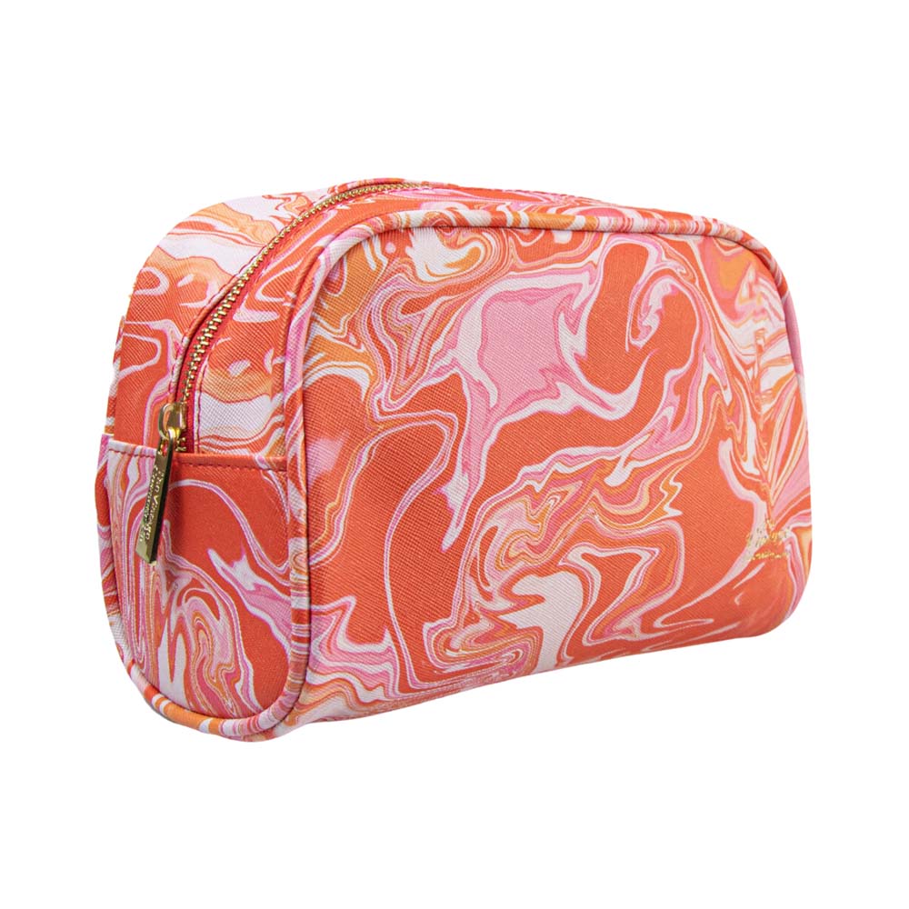 Faux leather cosmetic bag best sale