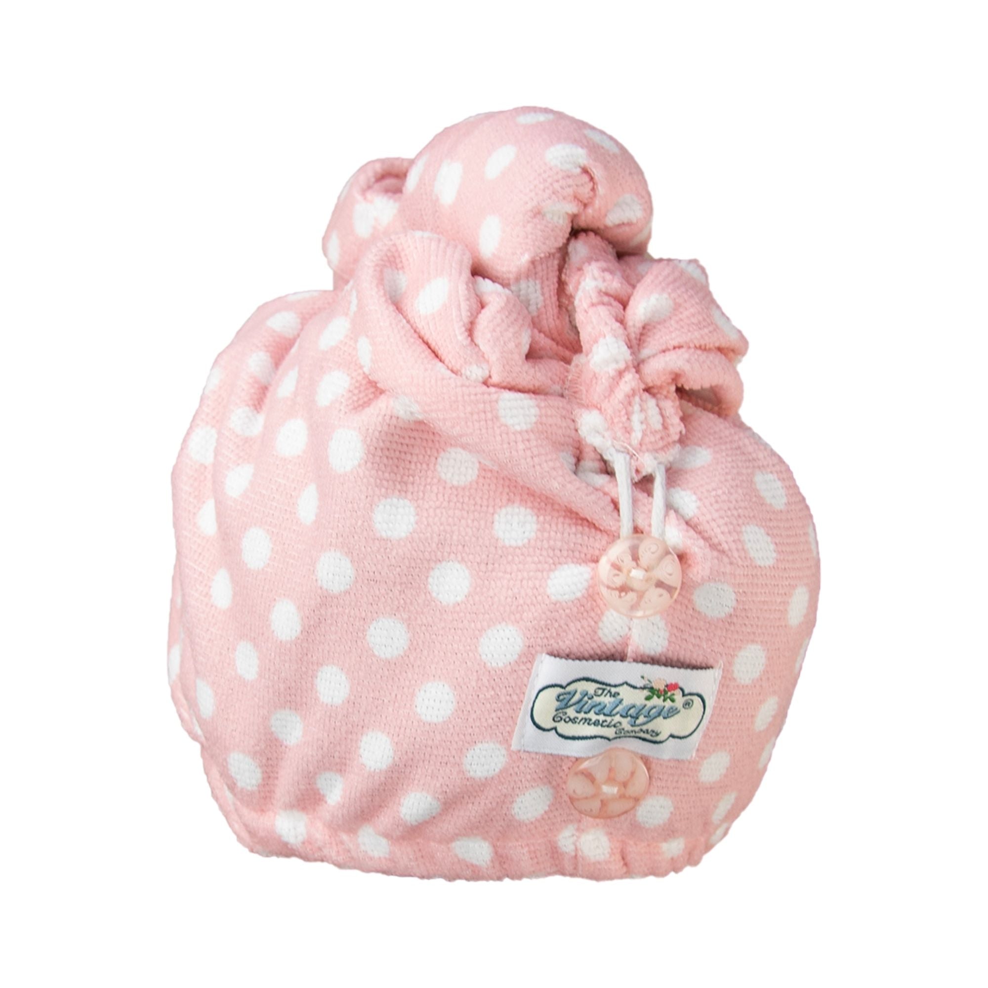 Hair Drying Twist Towel Pink Polka Dots