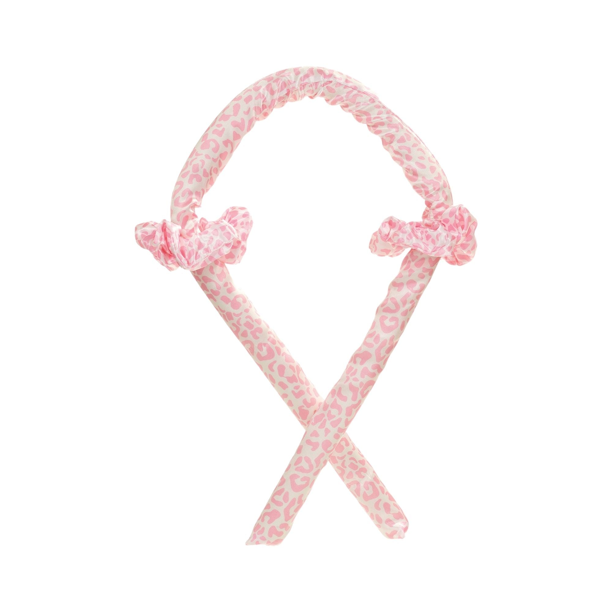 Heatless Satin Foam Curler Pink Leopard