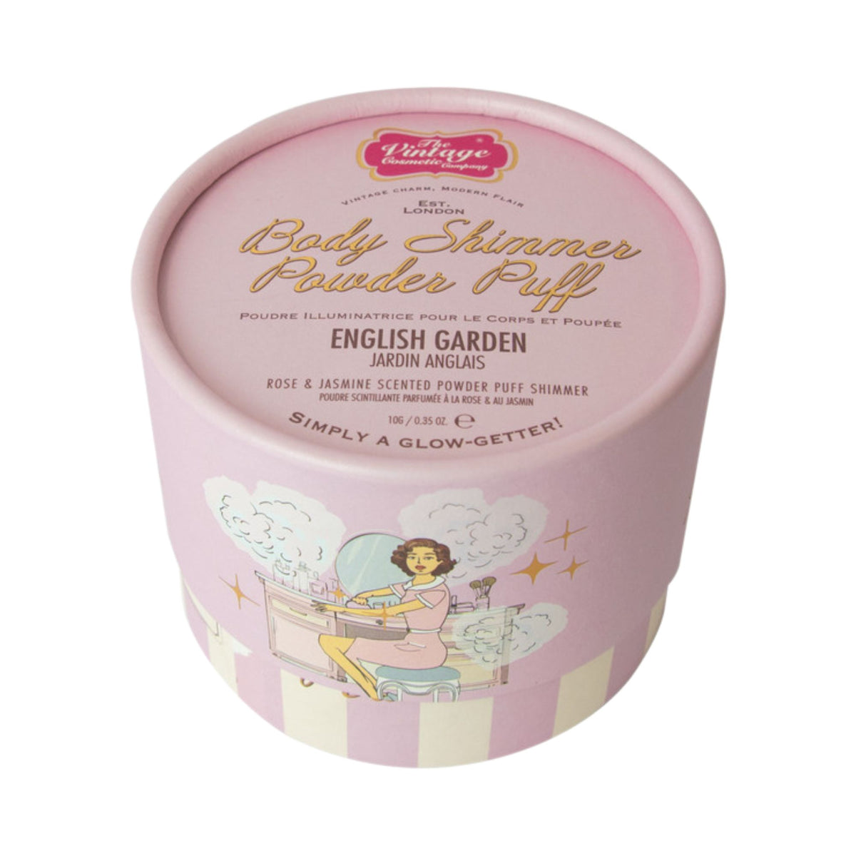 Vintage Body Shimmer Powder Puff 10g | The Vintage Cosmetic Company