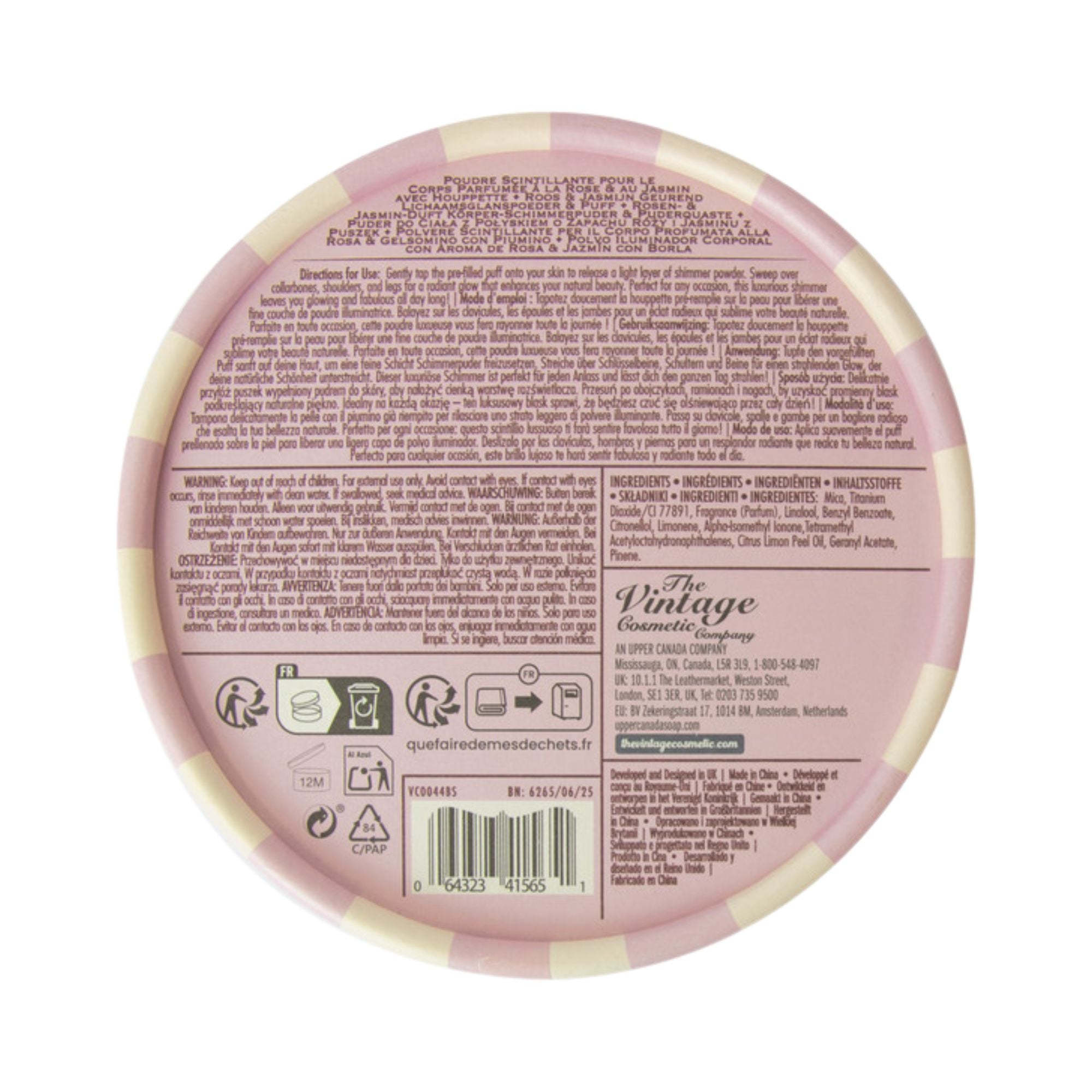 Vintage Body Shimmer Powder Puff 10g